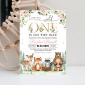 森の少女ベビーシャワー1歳誕生日 招待状