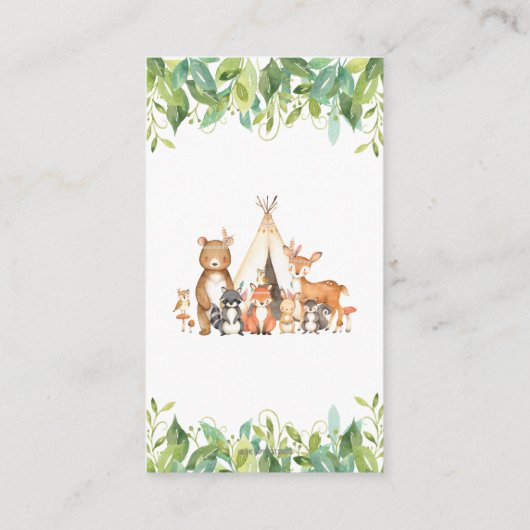 森の少年が本を持ってくる|過去記事 エンクロージャーカード (裏面)