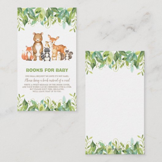 森の少年が本を持ってくる|過去記事 エンクロージャーカード (正面/裏面)