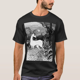 森の少年のかげにいる最後のユニコーン Tシャツ