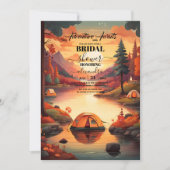 森の山でのキャンピングお姫様独身最後の週末 招待状 (正面)