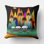 森の山に忍びモダン込む クッション (正面)