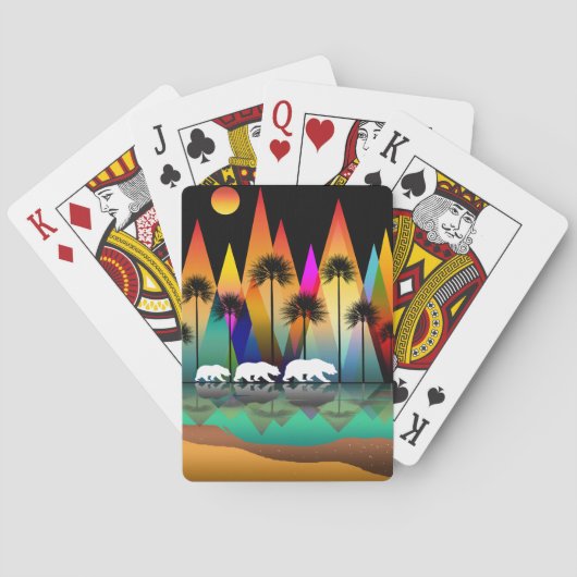 森の山に忍びモダン込む トランプ (裏面)