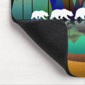 森の山に忍びモダン込む マウスパッド (コーナー)