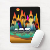 森の山に忍びモダン込む マウスパッド (マウス)