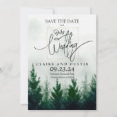 森の山のSave the Date 招待状 (正面)