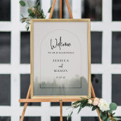 森の山林パイン結婚の歓迎サイン ポスター