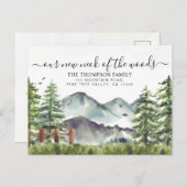 森の山森の新しい首が動く 案内ポストカード (正面/裏面)