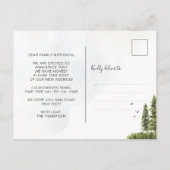 森の山森の新しい首が動く 案内ポストカード (裏面)