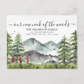 森の山森の新しい首が動く 案内ポストカード (正面)