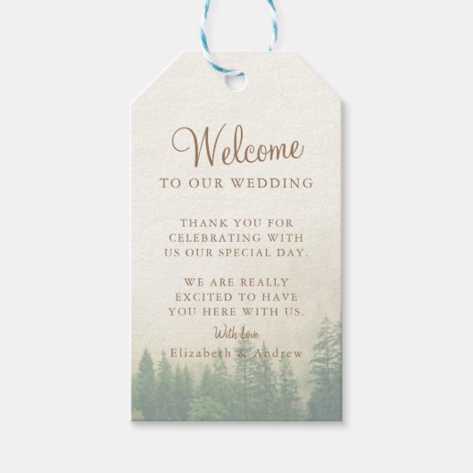 森の山結婚の贈り物 ギフトタグ (正面)