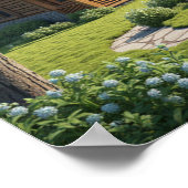 森の川の隣のキャビン ポスター (角)