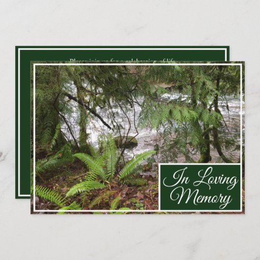 森の川追悼式発表 招待状 (正面/裏面)