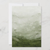 森の常緑樹の山での結婚式の招待状 招待状 (裏面)