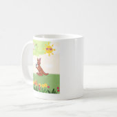 森の幸せなカンガルー コーヒーマグカップ (正面左)