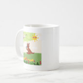 森の幸せなカンガルー コーヒーマグカップ (正面左)