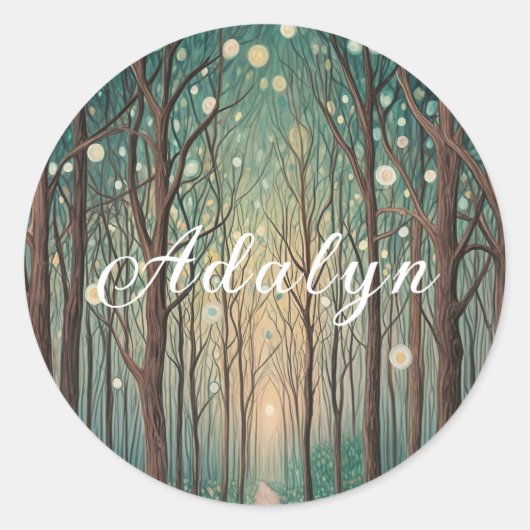 森の幻影：ナイトウッドのフローティングライト ラウンドシール (正面)