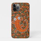 森の床に赤い斑点のあるニワトリ黒 Case-Mate iPhoneケース (裏)