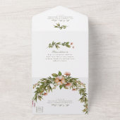 森の庭での結婚式 オールインワン招待状 (外側)