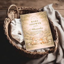 森の庭の動物たち ベビーシャワー