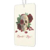 森の形見。赤いバラのスカル カーエアーフレッシュナー (左)