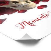 森の形見。赤いバラのスカル フォトプリント            (角)