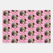 森の形見。赤いバラのスカル ラッピングペーパーシート (正面3)