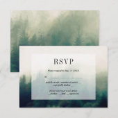 森の彩り豊かな風景 招待状カード 出欠カード (正面/裏面)