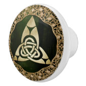 森の影のケルト三位一体ノット セラミックノブ (右)