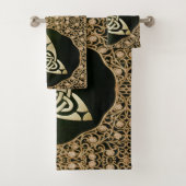 森の影のケルト三位一体ノット バスタオルセット (インサイチュ)