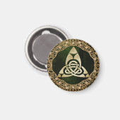 森の影のケルト三位一体ノット マグネット (正面/裏面)