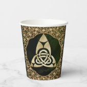 森の影のケルト三位一体ノット 紙コップ (裏面)