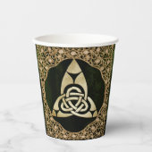 森の影のケルト三位一体ノット 紙コップ (正面)