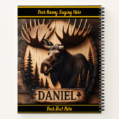 森の影の中にムースの彫刻 ノートブック (裏面)