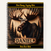 森の影の中にムースの彫刻 ノートブック (正面)