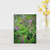森の情景を持つグリーティングカード カード (黄色い花)