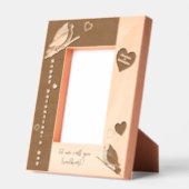 森の愛ささやき、バレンタインの鳥 レーザー彫刻フレーム (左)