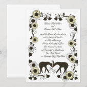 森の愛ひまわりウェディング 招待状 (正面/裏面)