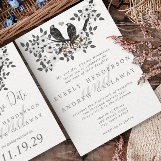 森の愛結婚鳥 招待状