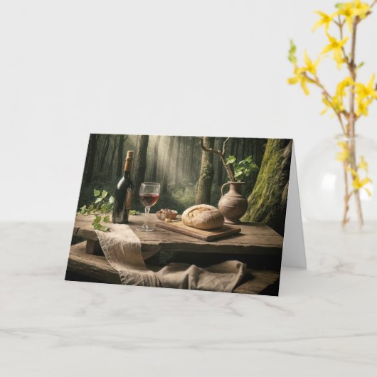 森の感謝台 カード (黄色い花)