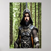 森の戦士 | AIアートポスター ポスター (正面)