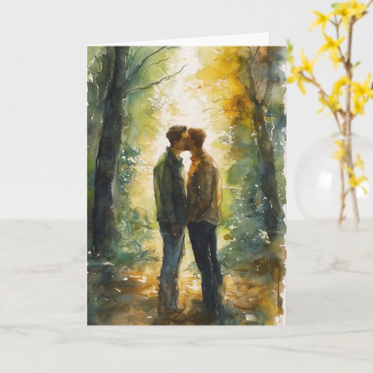 森の抱擁 カード (黄色い花)