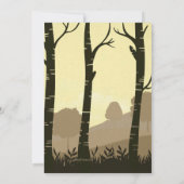 森の招待状のシカ 招待状 (裏面)