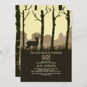 森の招待状のシカ 招待状 (正面/裏面)