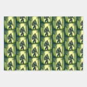 森の散歩に出て行く ラッピングペーパーシート (正面)