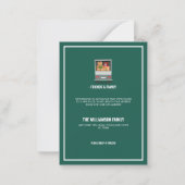 森の新しいネック緑の森の予算の移動 ノートカード (裏面)