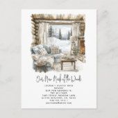 森の新しい首が冬の休日を移動 案内ポストカード (正面)