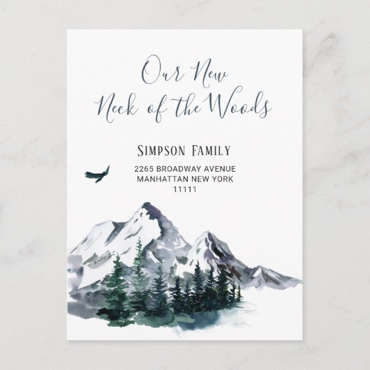 森の新しい首が動く 案内ポストカード (正面)