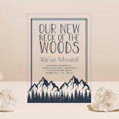 森の新しい首が新しい家を動かす アクリル招待状