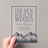 森の新しい首が新しい家を動かす アクリル招待状 (インサイチュ (ポータブル))